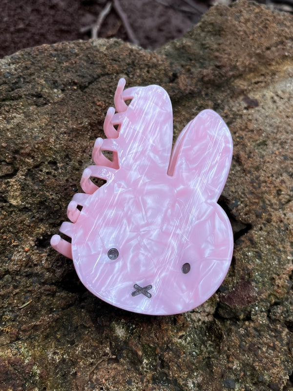 Miffy Pearlized Hair Claw, XL, Pink