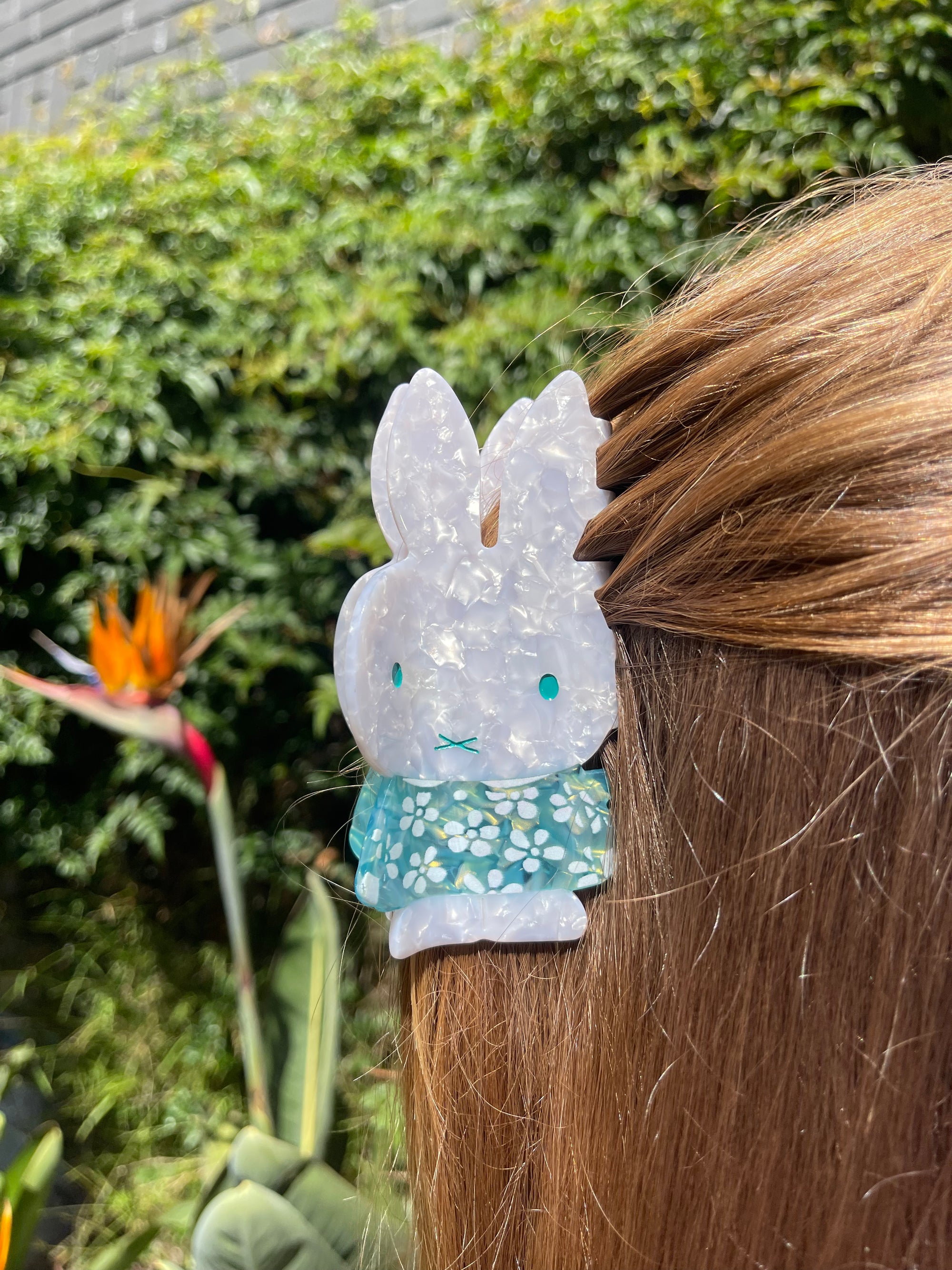 Miffy Hair Claw, Flower Dress, XL