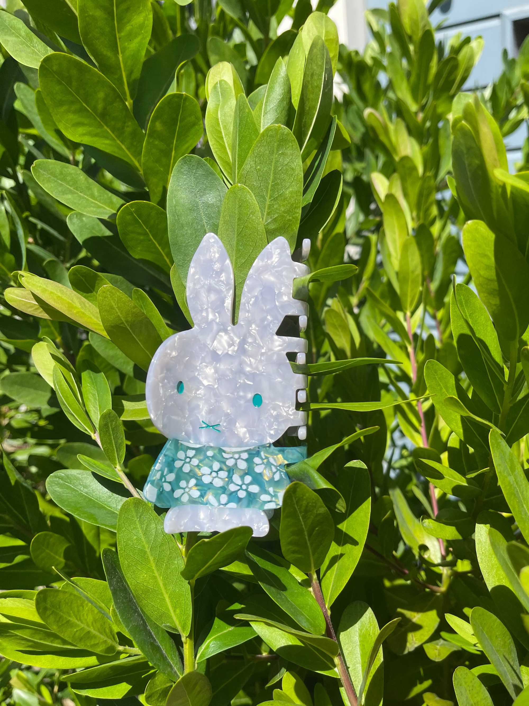 Miffy Hair Claw, Flower Dress, XL