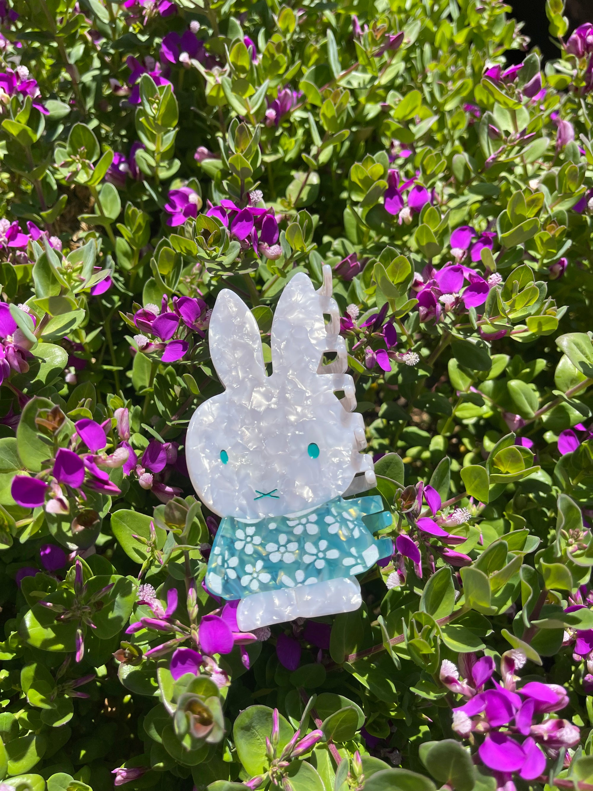 Miffy Hair Claw, Flower Dress, XL