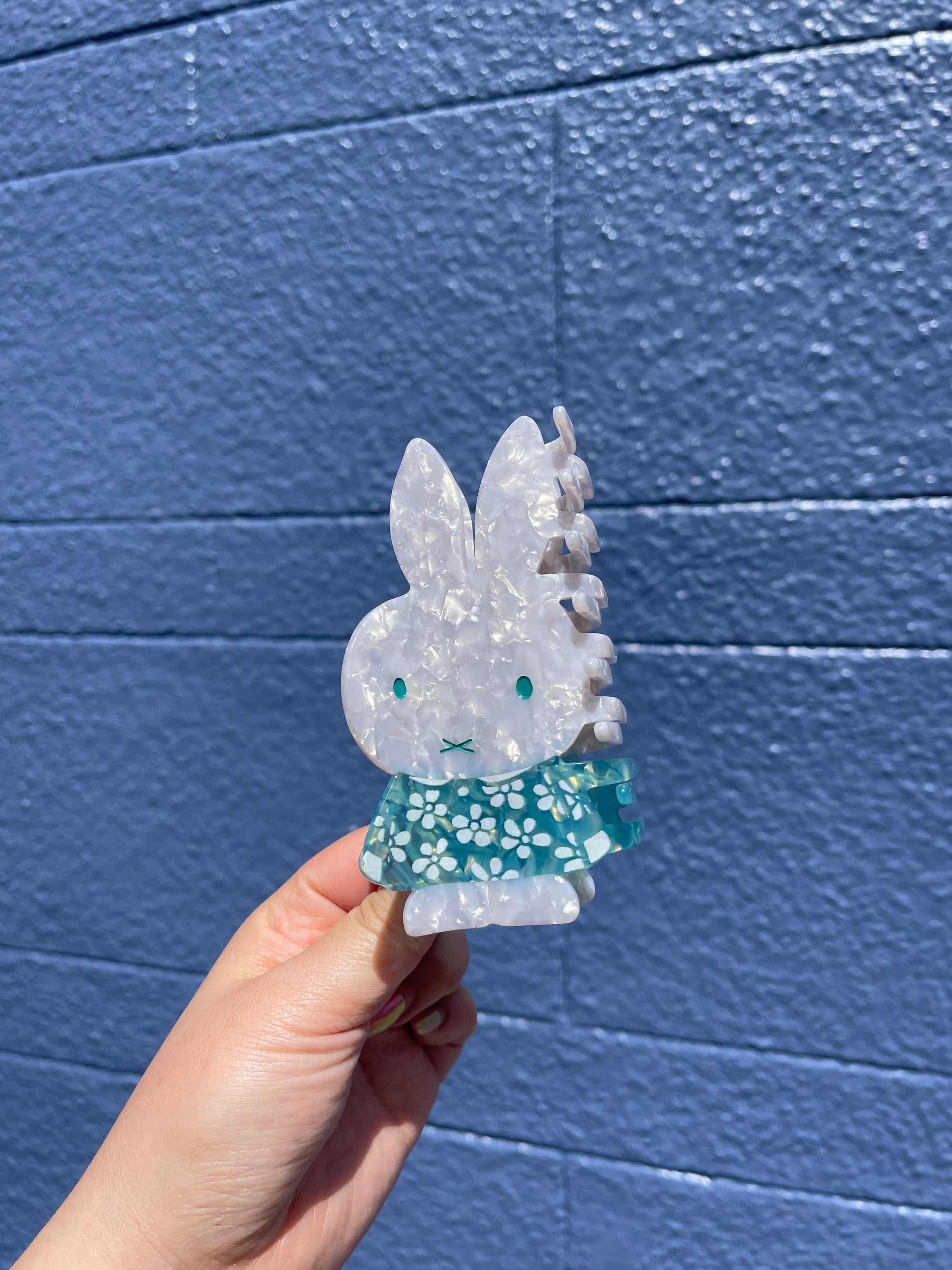 Miffy Hair Claw, Flower Dress, XL