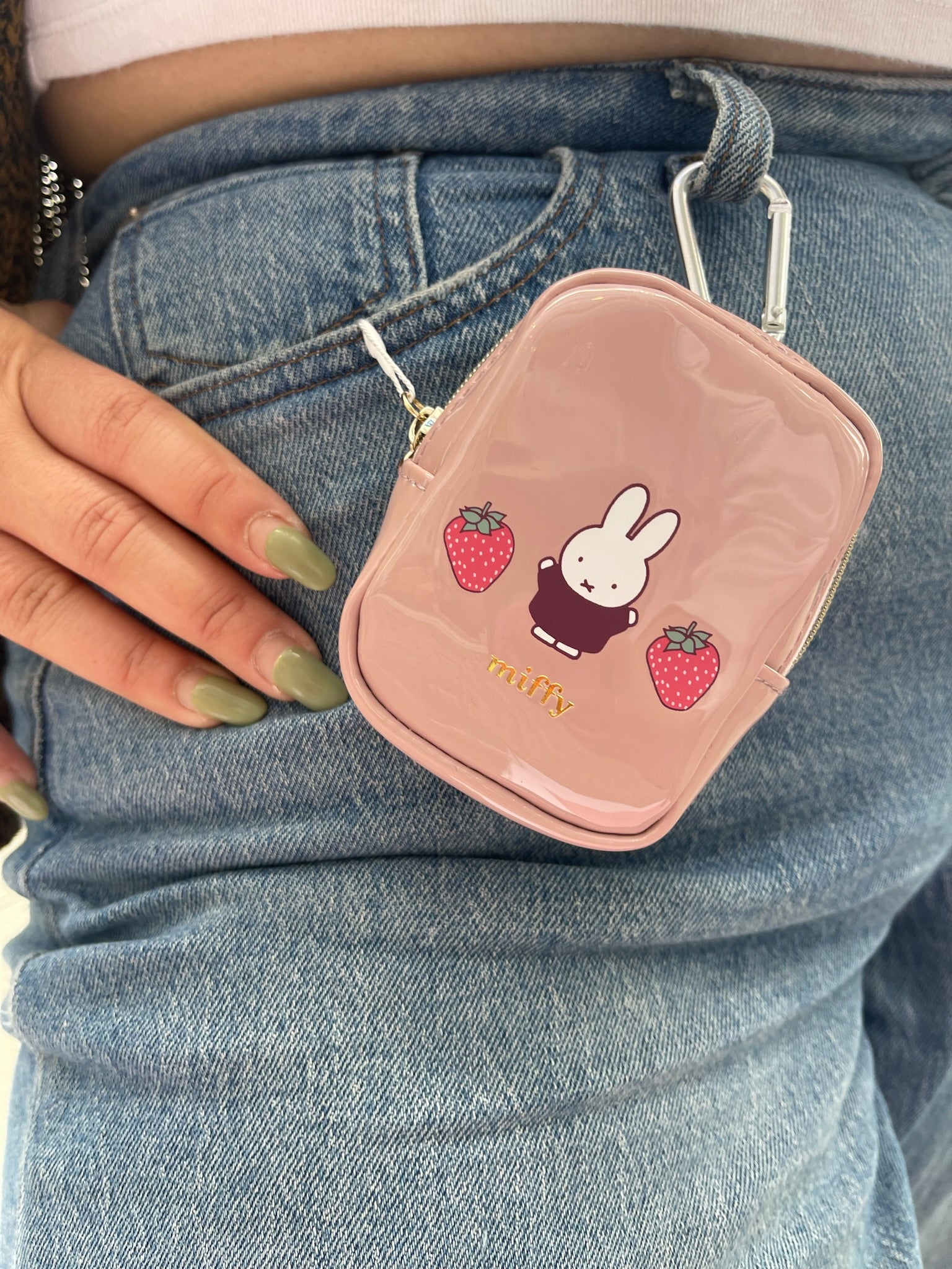 Miffy Strawberry Keychain Holder Pouch