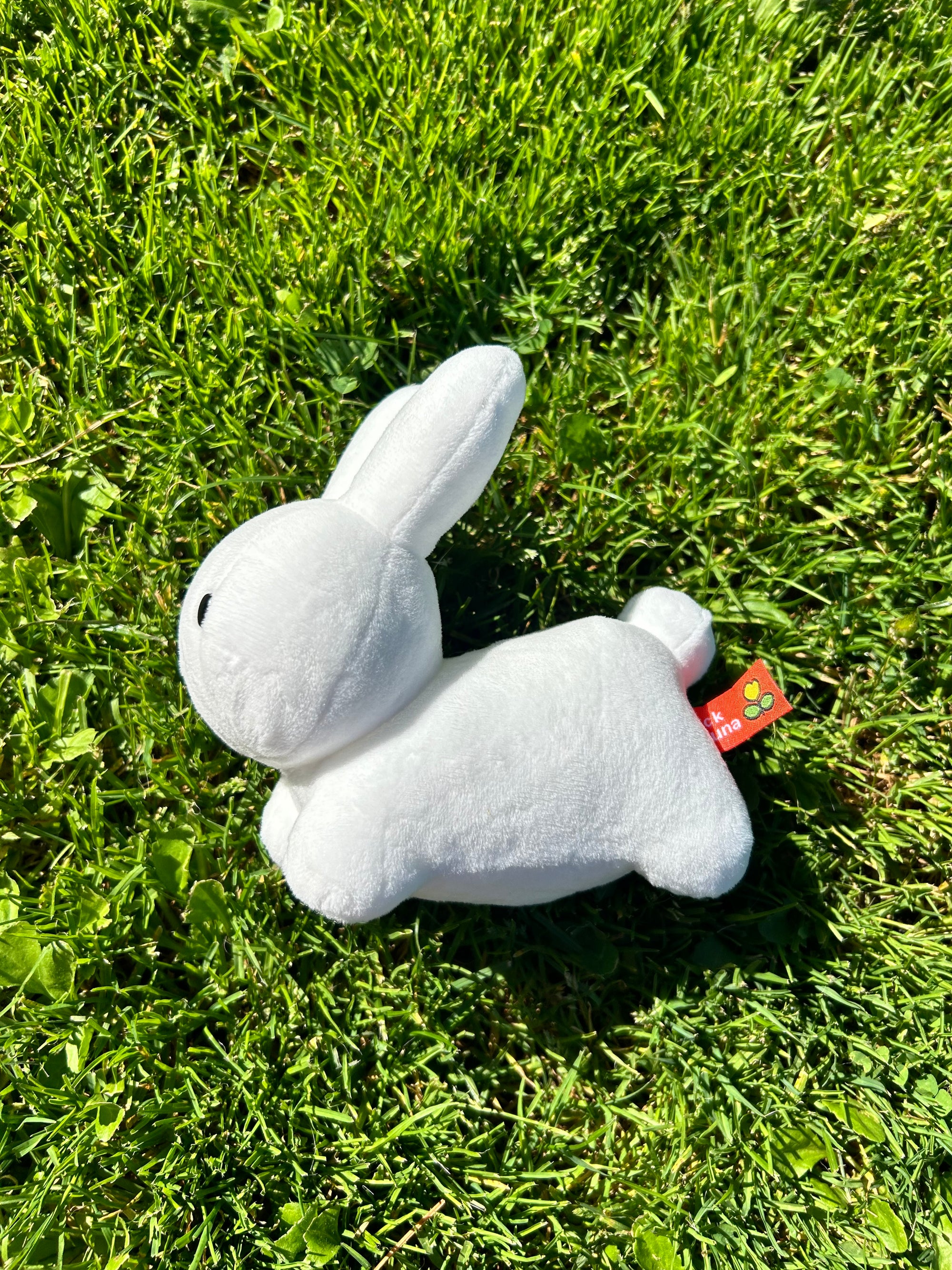 Hopping Bunny Plush, White