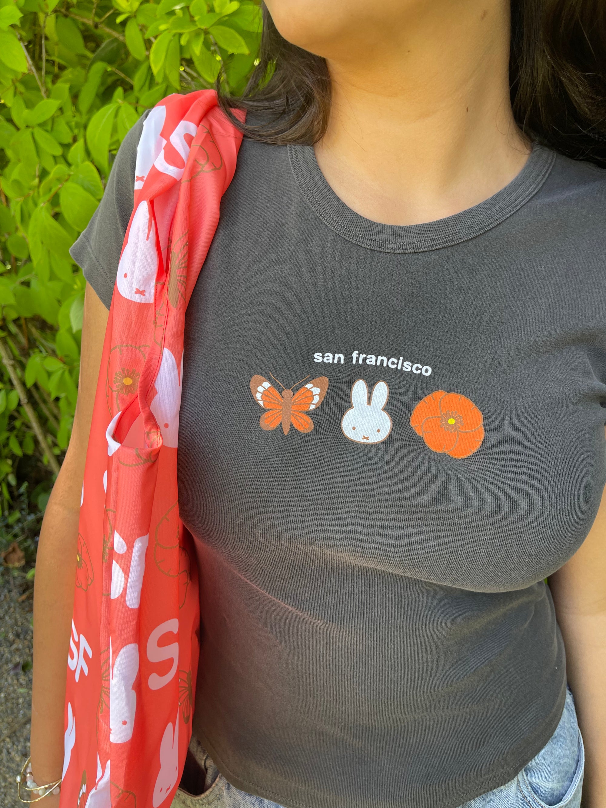 Miffy Poppy Tee, Charcoal