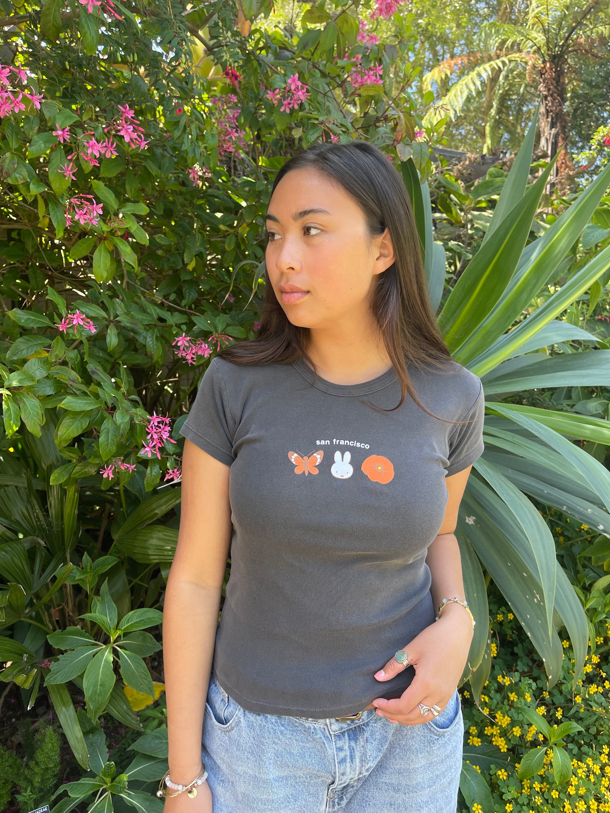 Miffy Poppy Tee, Charcoal