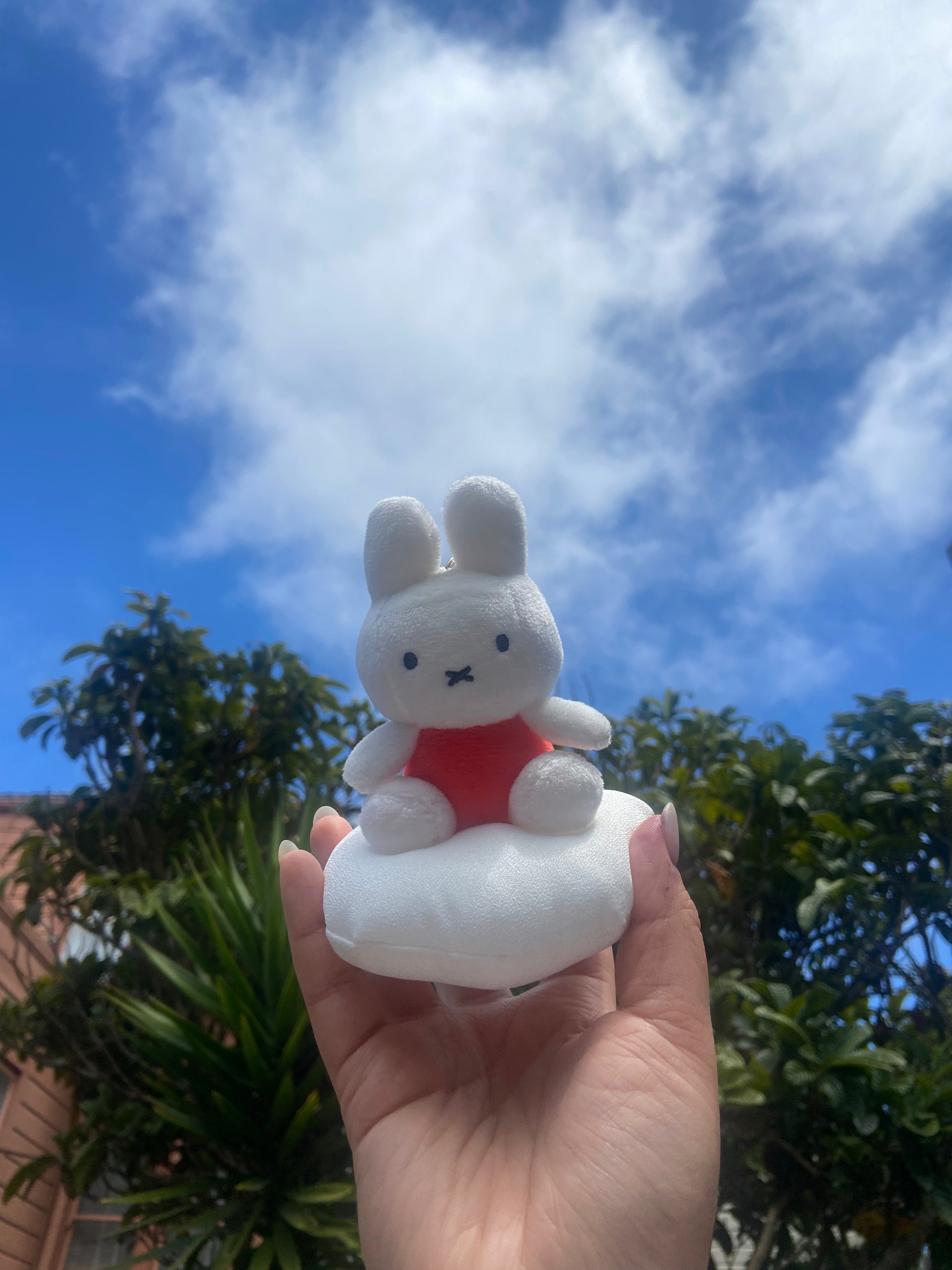 Miffy on a Cloud Plush Keychain