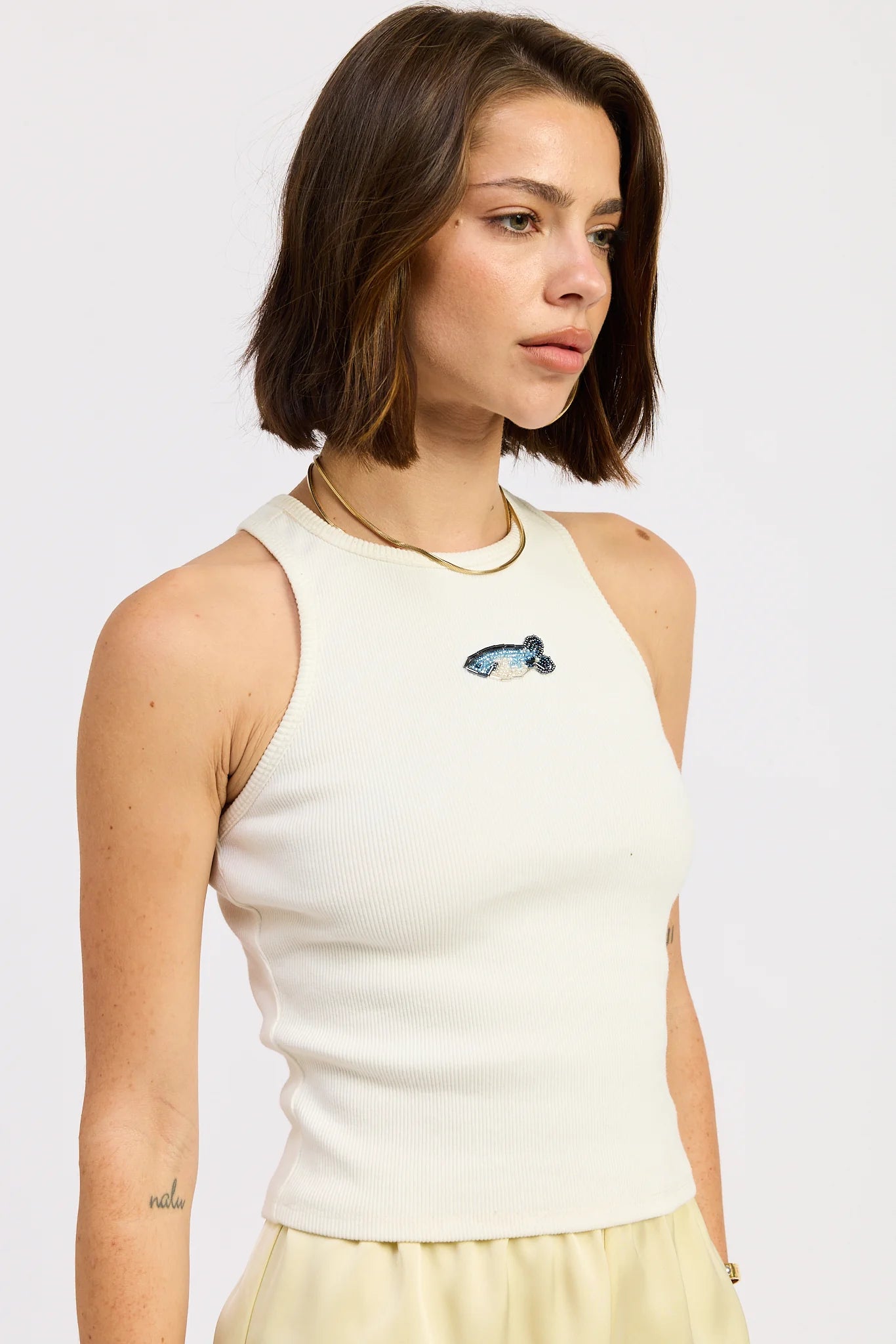 Sardine Embroidered Tank
