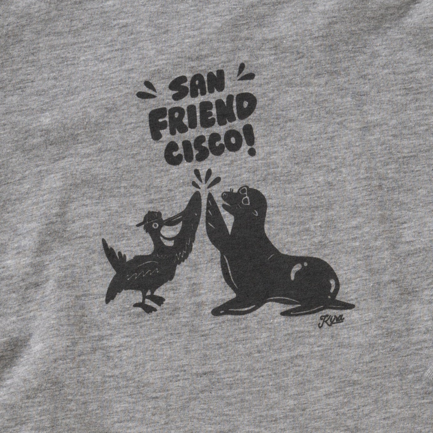 San Friendcisco Long Sleeve T- Shirt, Heather Grey