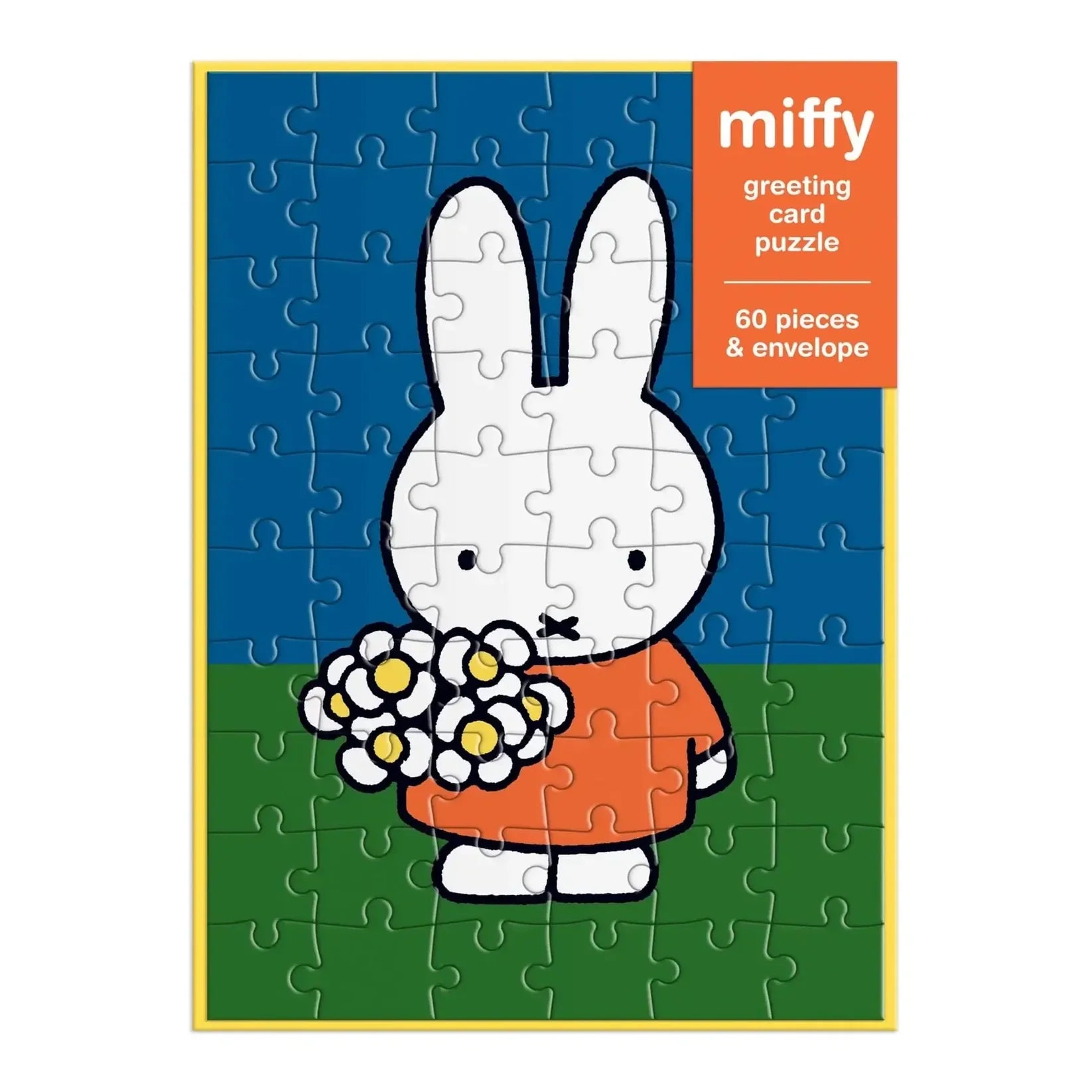 Miffy Greeting Card Puzzle, Miffy with Flowers