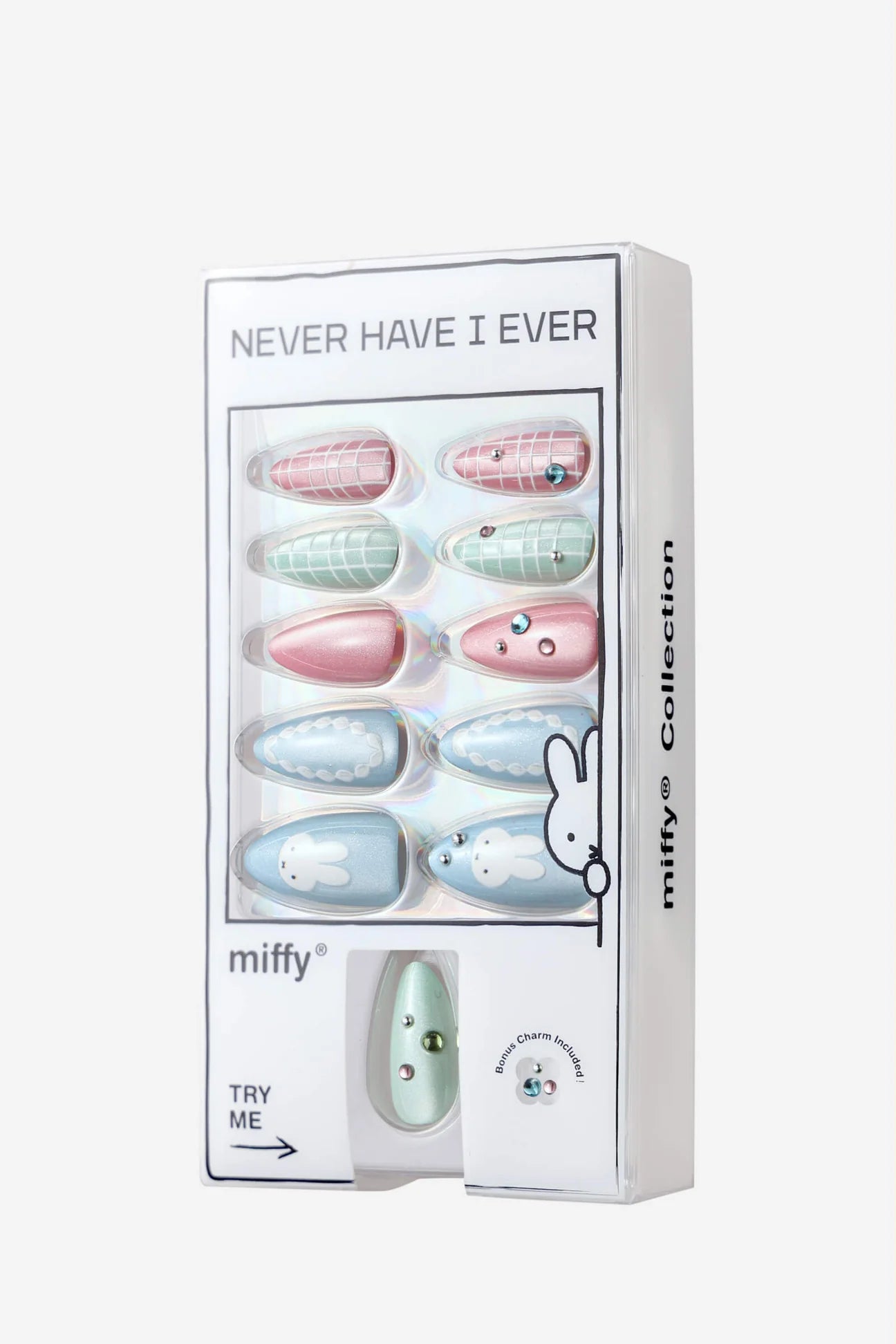 Miffy Pastel Pink and Blue Press-on Nails