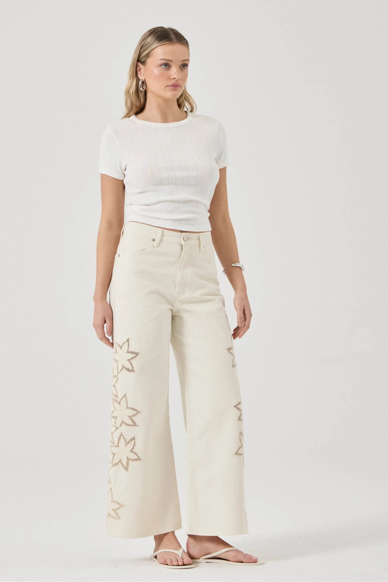 Relaxed Sailor Long with Embroidered Cut-Out