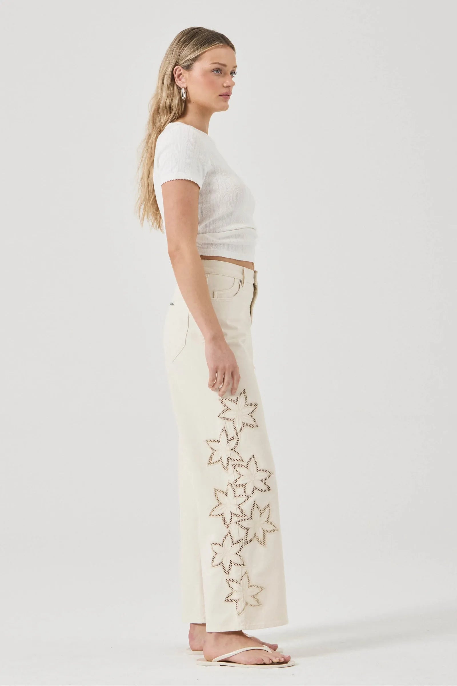 Relaxed Sailor Long with Embroidered Cut-Out