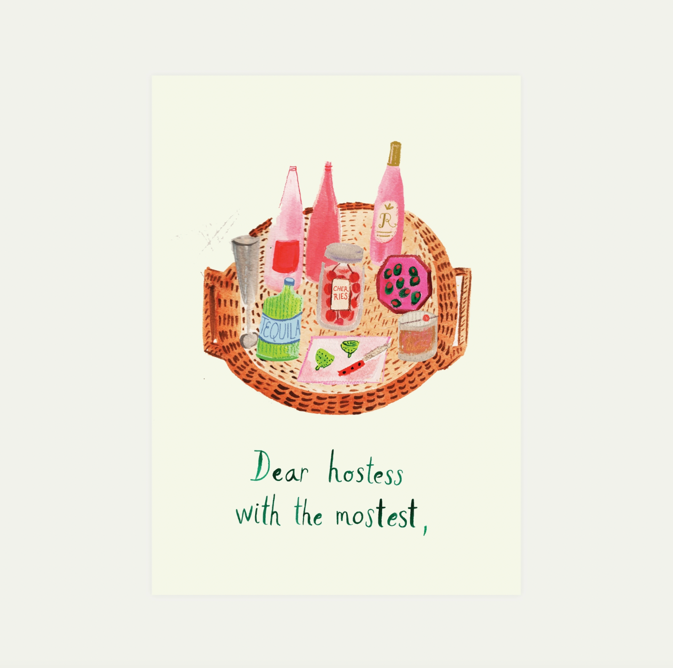 Hostess Mostest Greeting Card