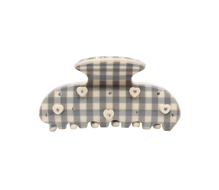 Cozy Cloud Gingham Sweetheart Clip