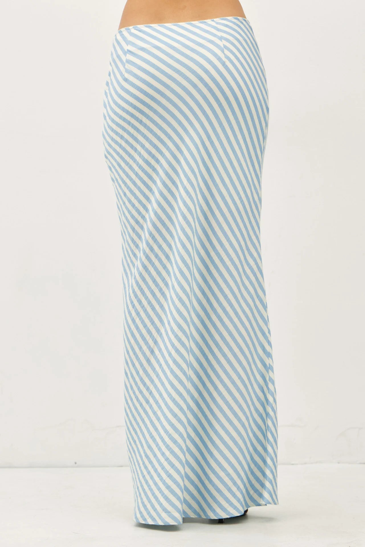 Striped Maxi Skirt, Baby Blue