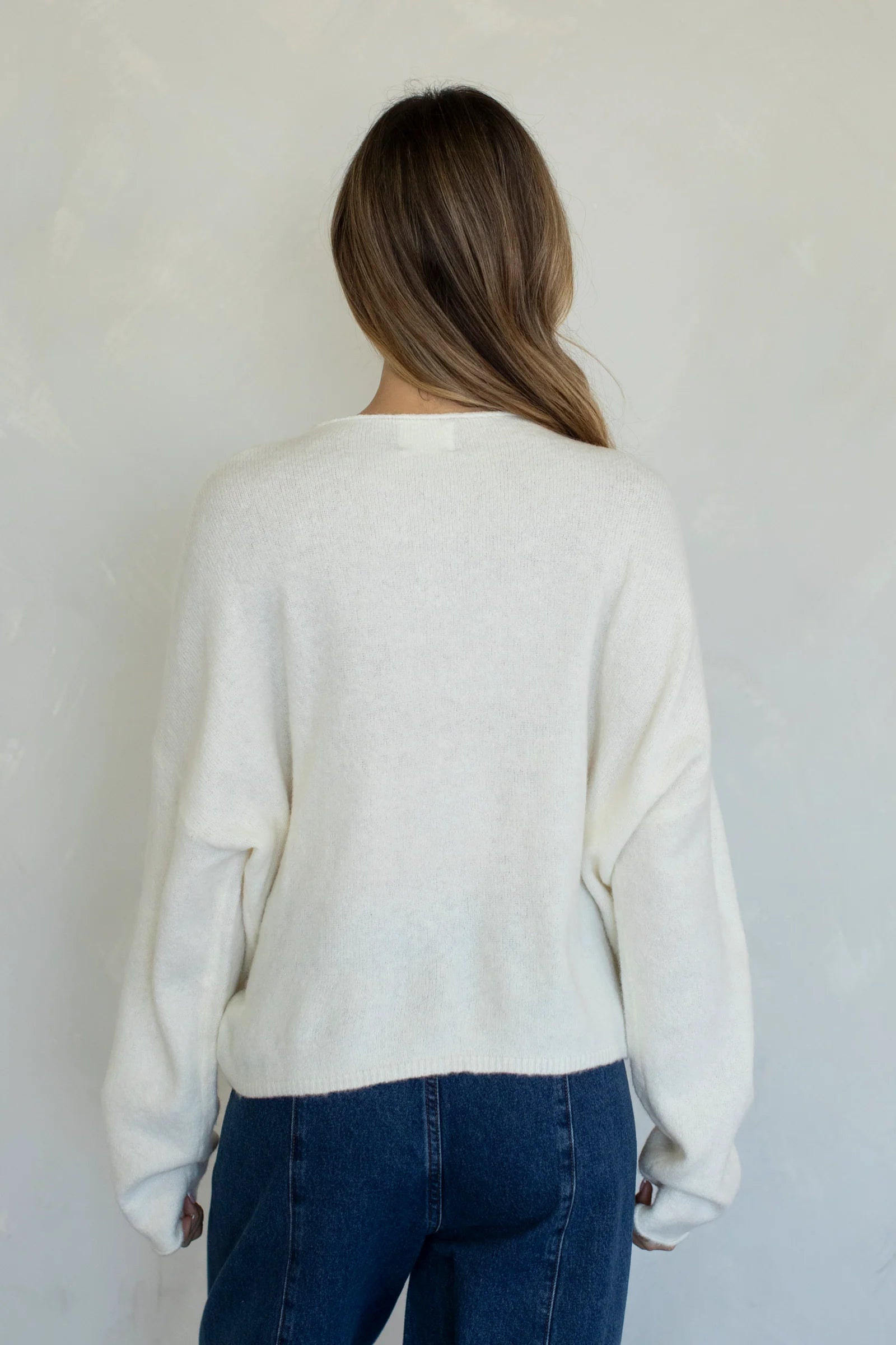 Heart Button Down Cardigan, Ivory