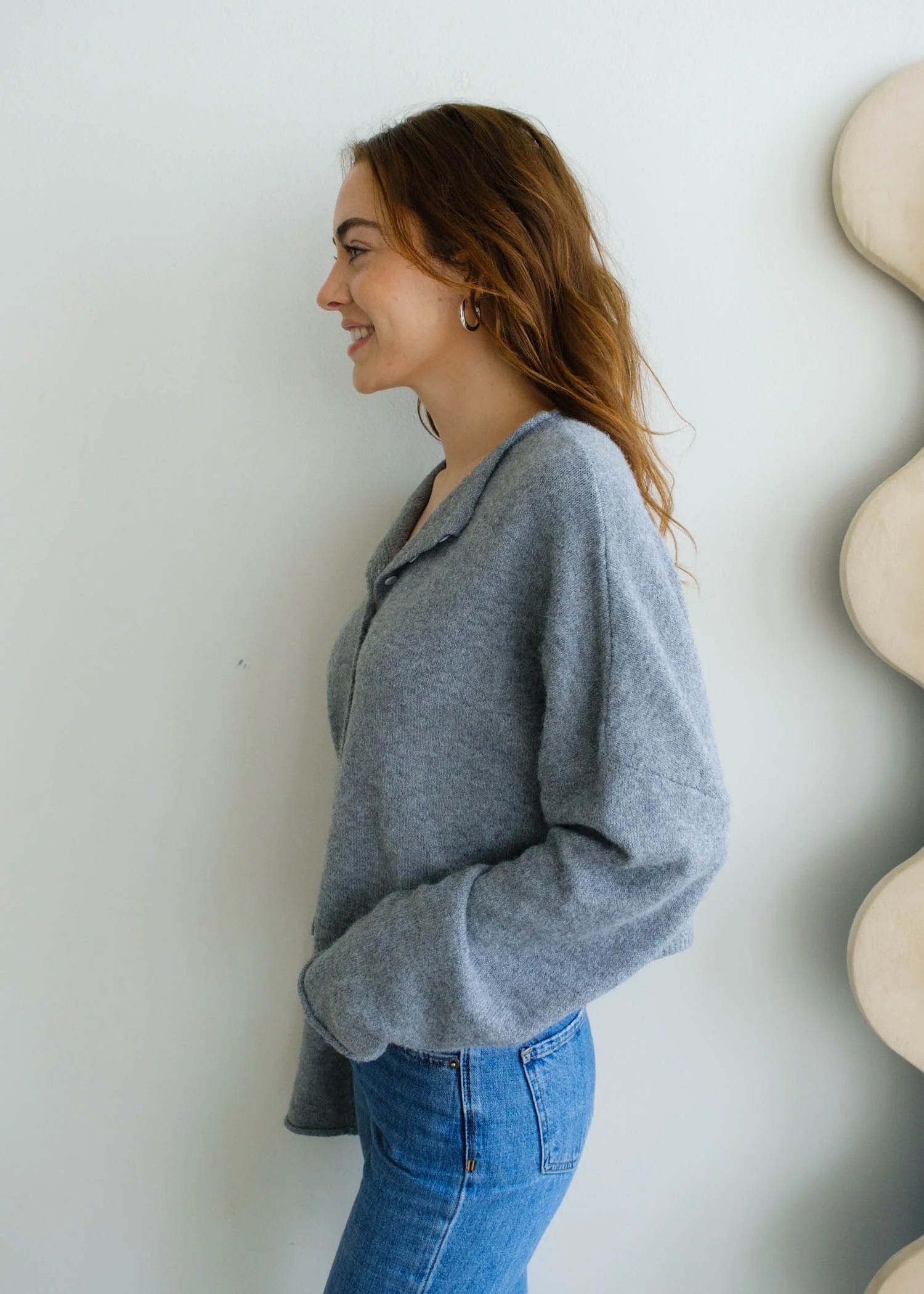 Piper Cardigan, Heather Grey