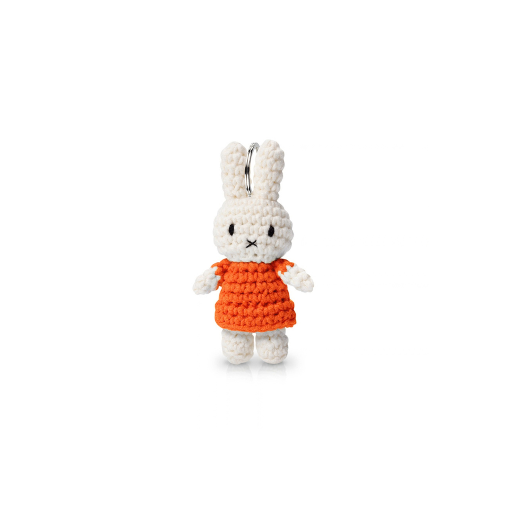 Miffy Knit Keychain, Orange