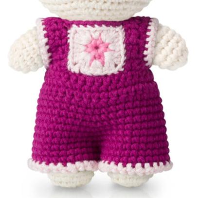 Miffy Knit Doll, Floral Jumpsuit