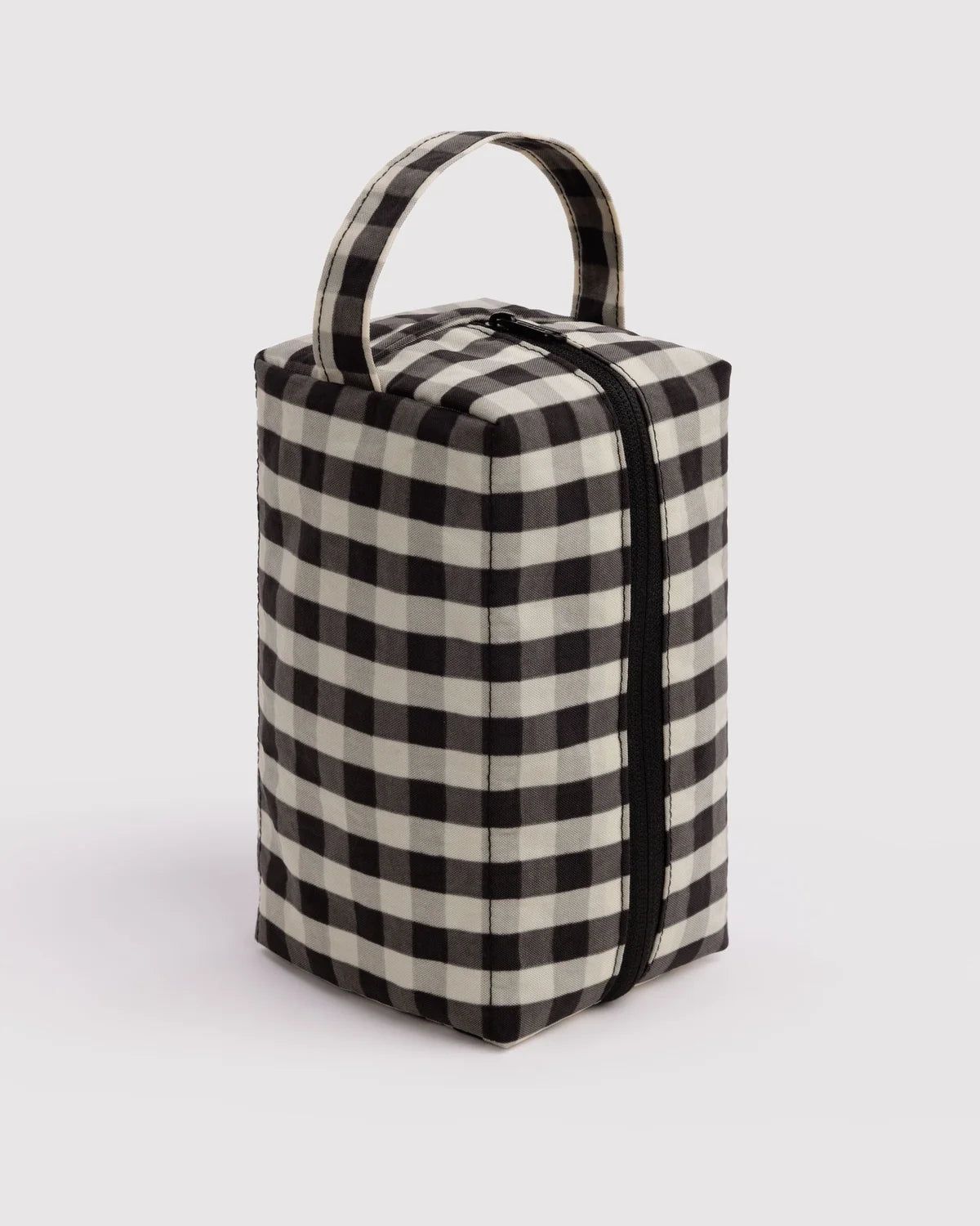 Dopp Kit, Black and Cream Gingham