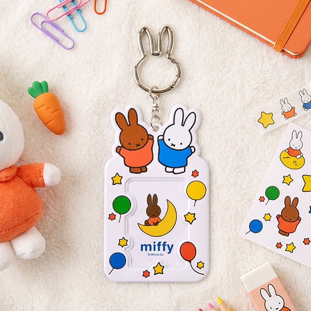 Miffy Photo Card Holder Keychain, Yellow