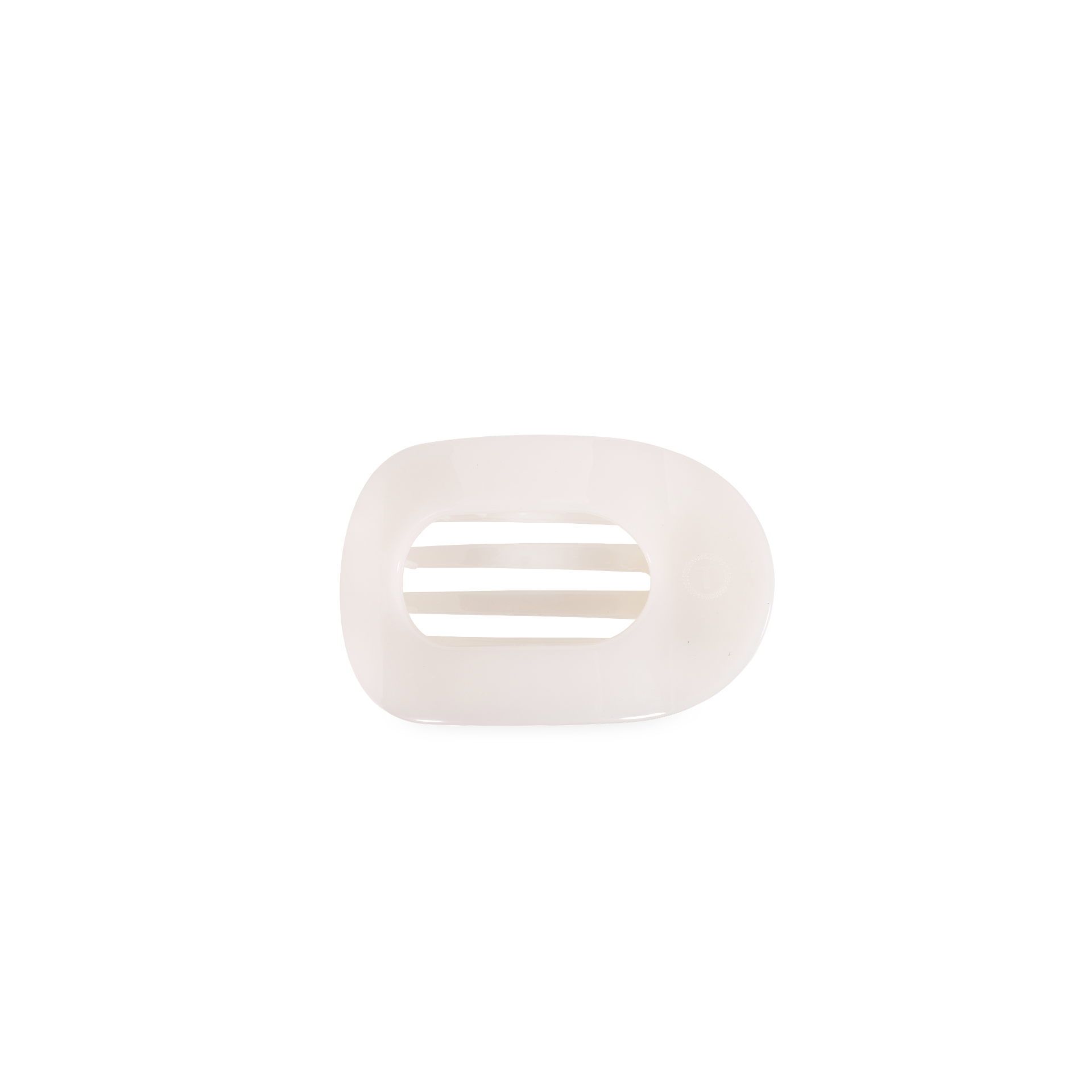 Coconut White, Tiny, Flat Round Clip