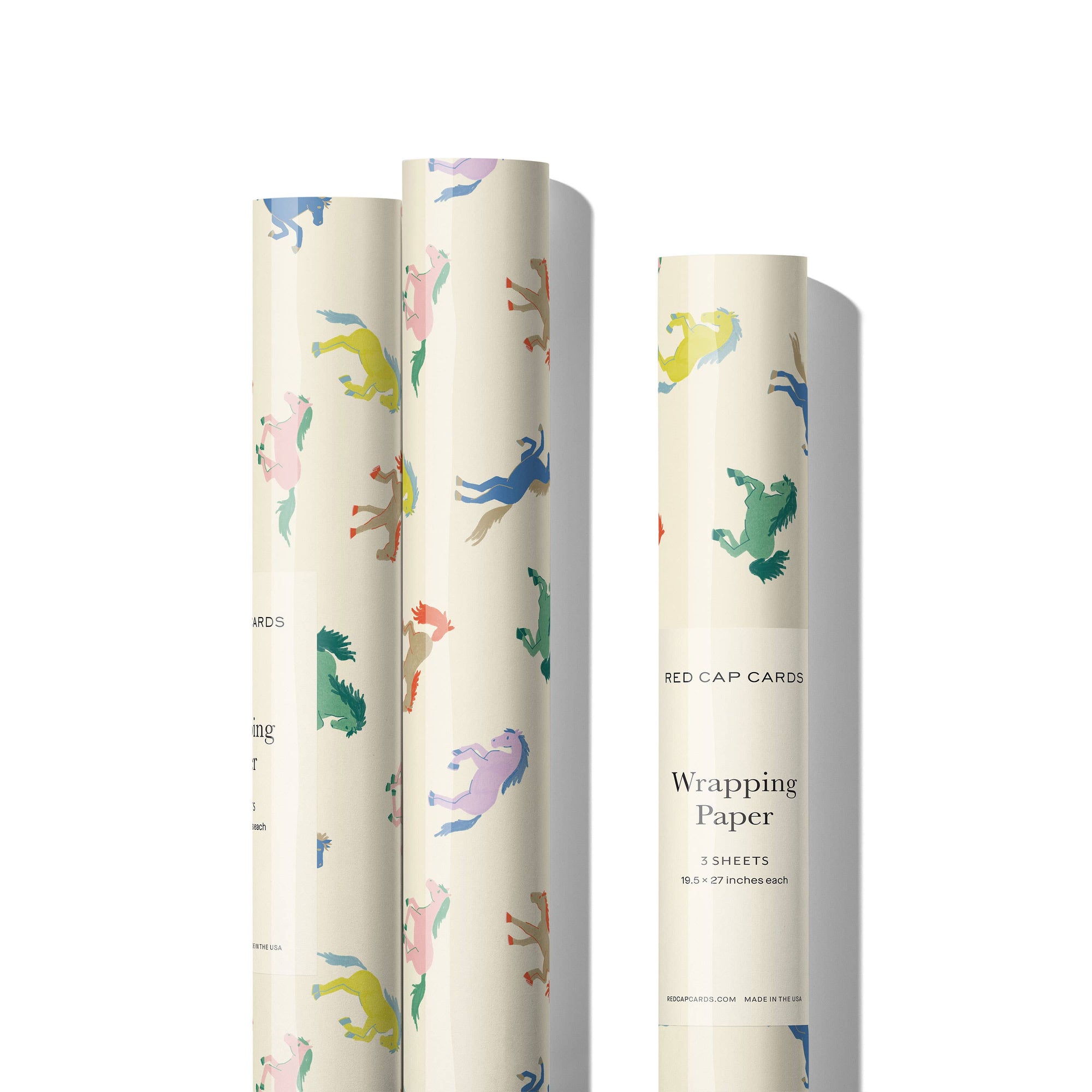 Wild Horses Rolled Gift Wrap, 3 sheets