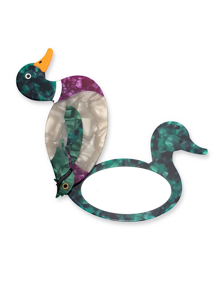 Folding Compact Mirror, Mallard Duck