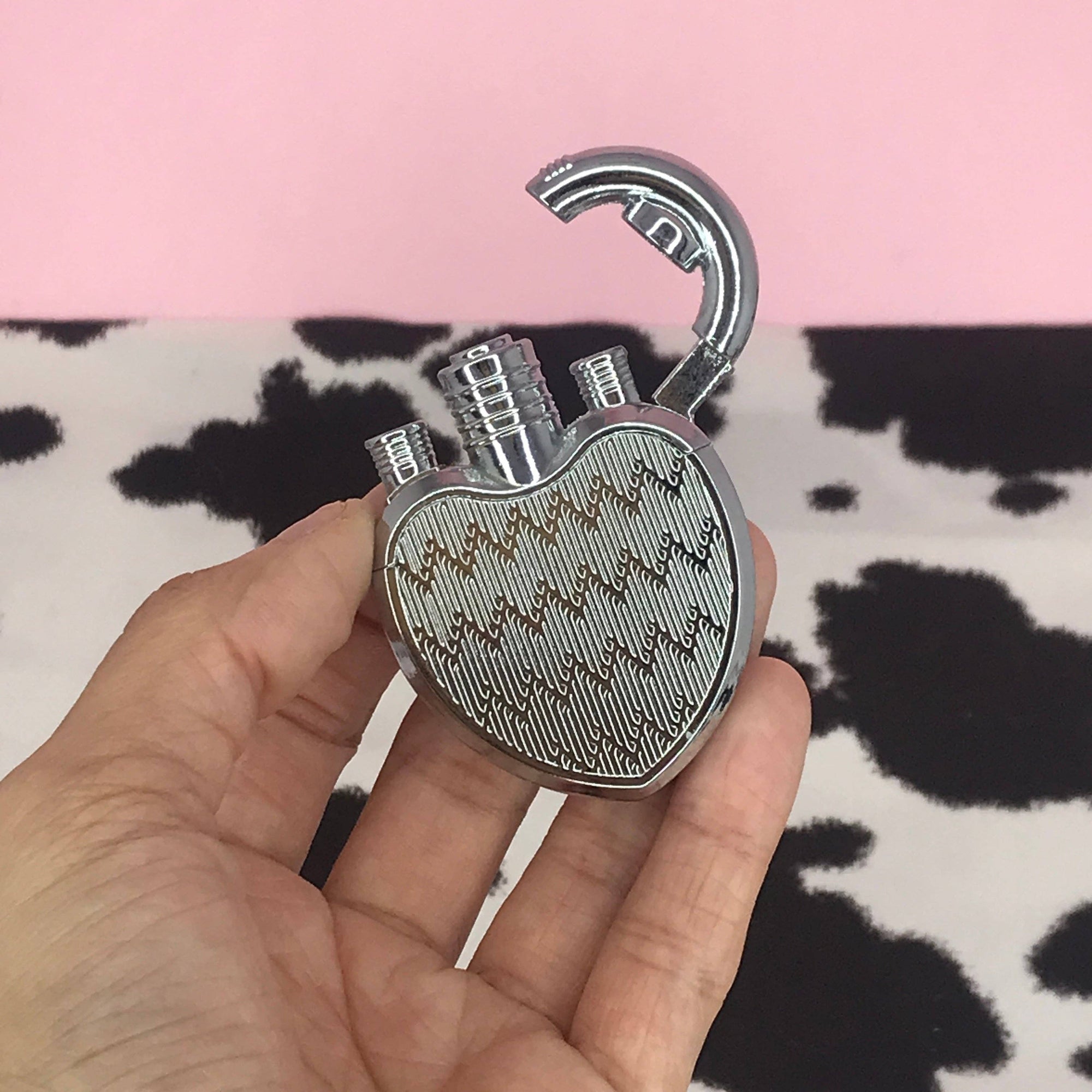 Heart Lock Lighter, Silver
