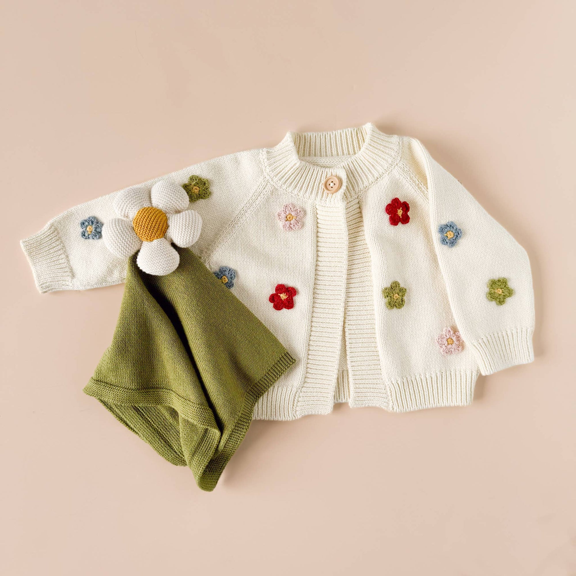 Kids Colorful Flower Cardigan