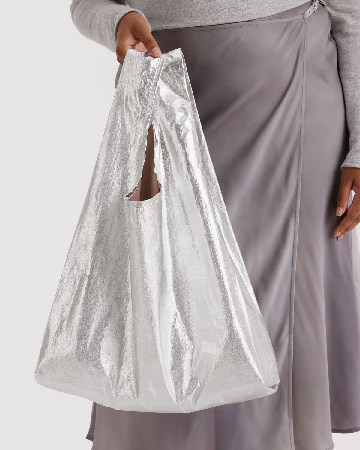 Standard Baggu, Metallic Silver