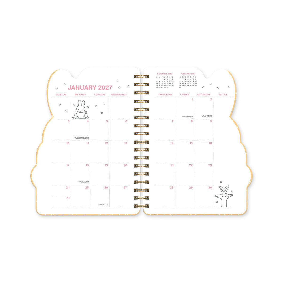2027 Miffy A Year in Color Die-Cut Weekly Planner