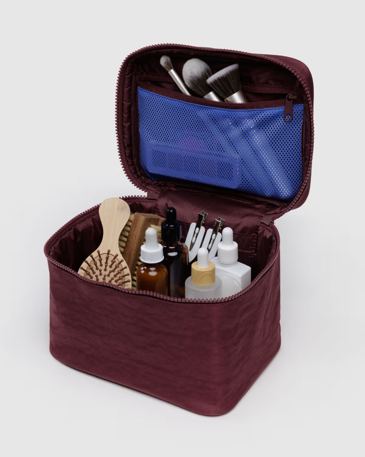 Large Cosmetic Case, Mahogany