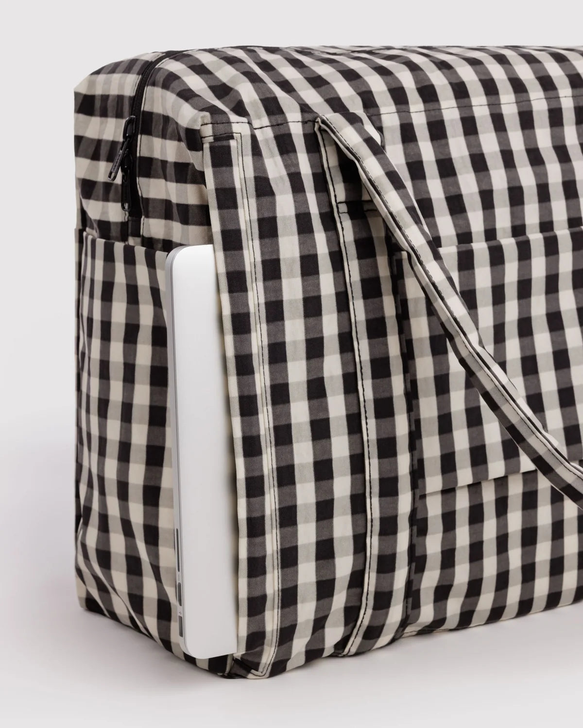 Cloud Carry-On, Black and Cream Gingham
