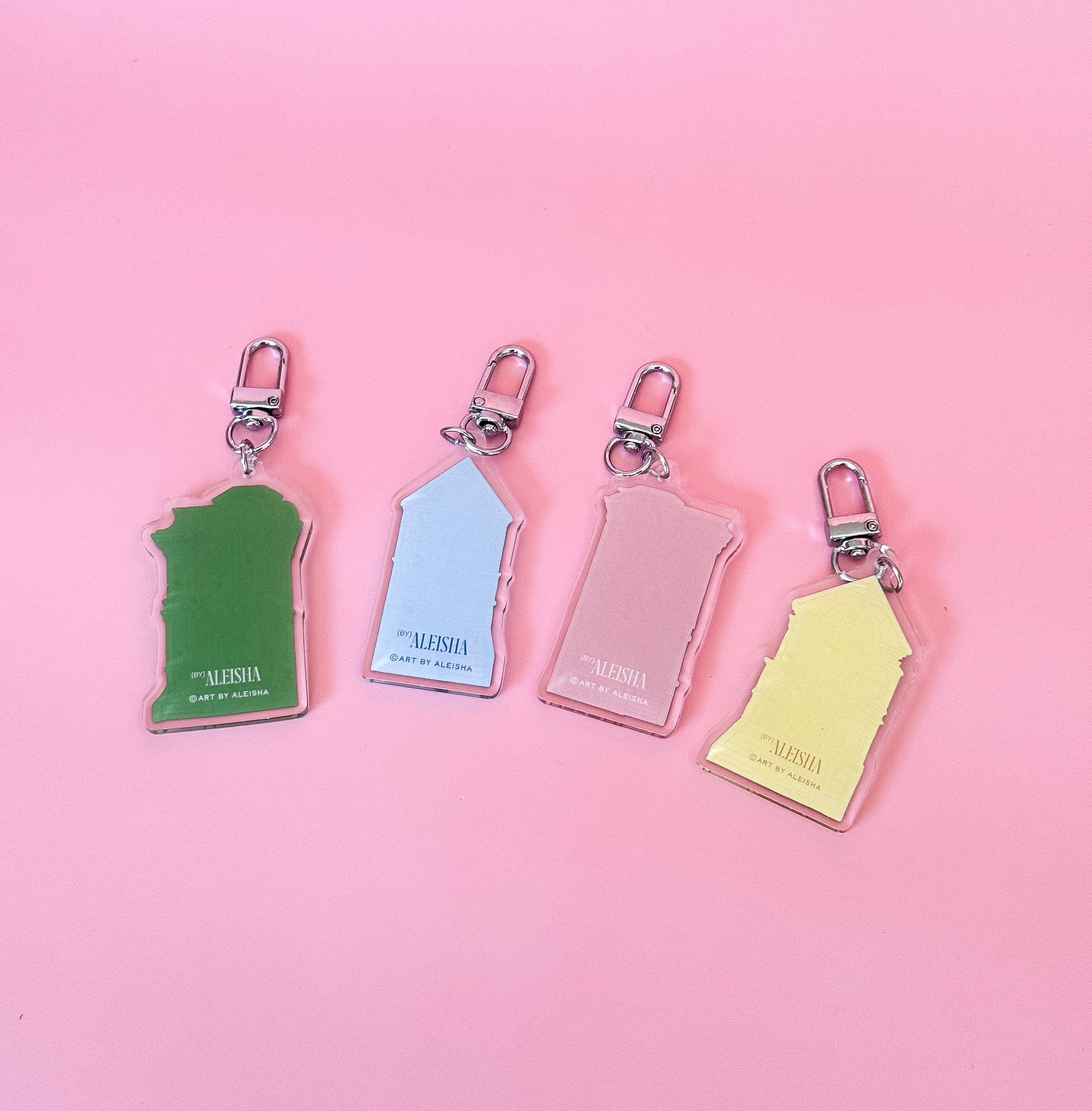 Painted Lady Keychain, Pink