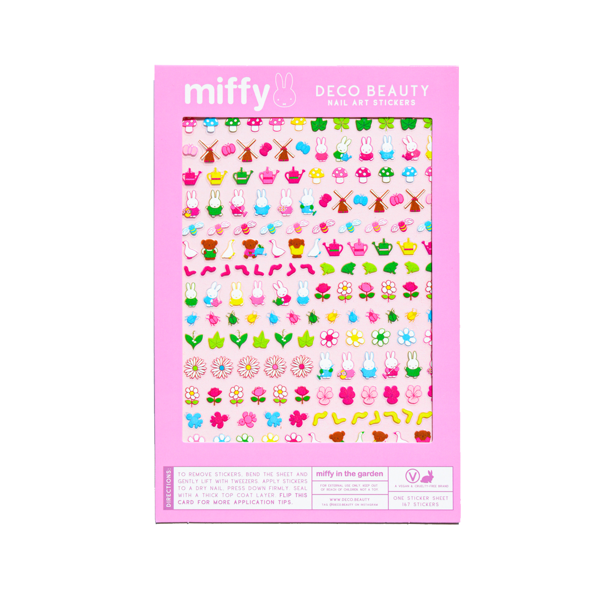 Nail Art Sticker, Miffy in a Garden