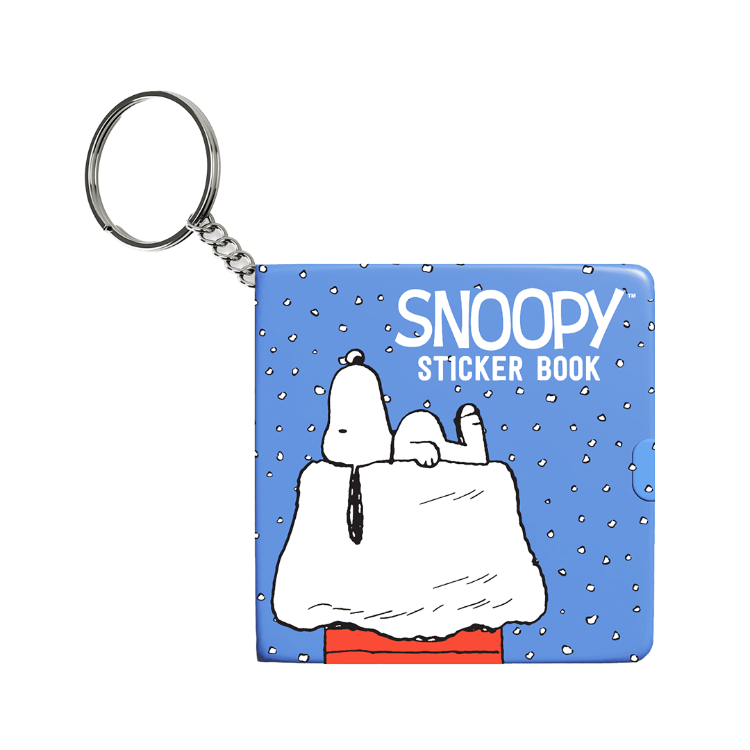 Snowy Snoopy Mini Sticker Book Keychain