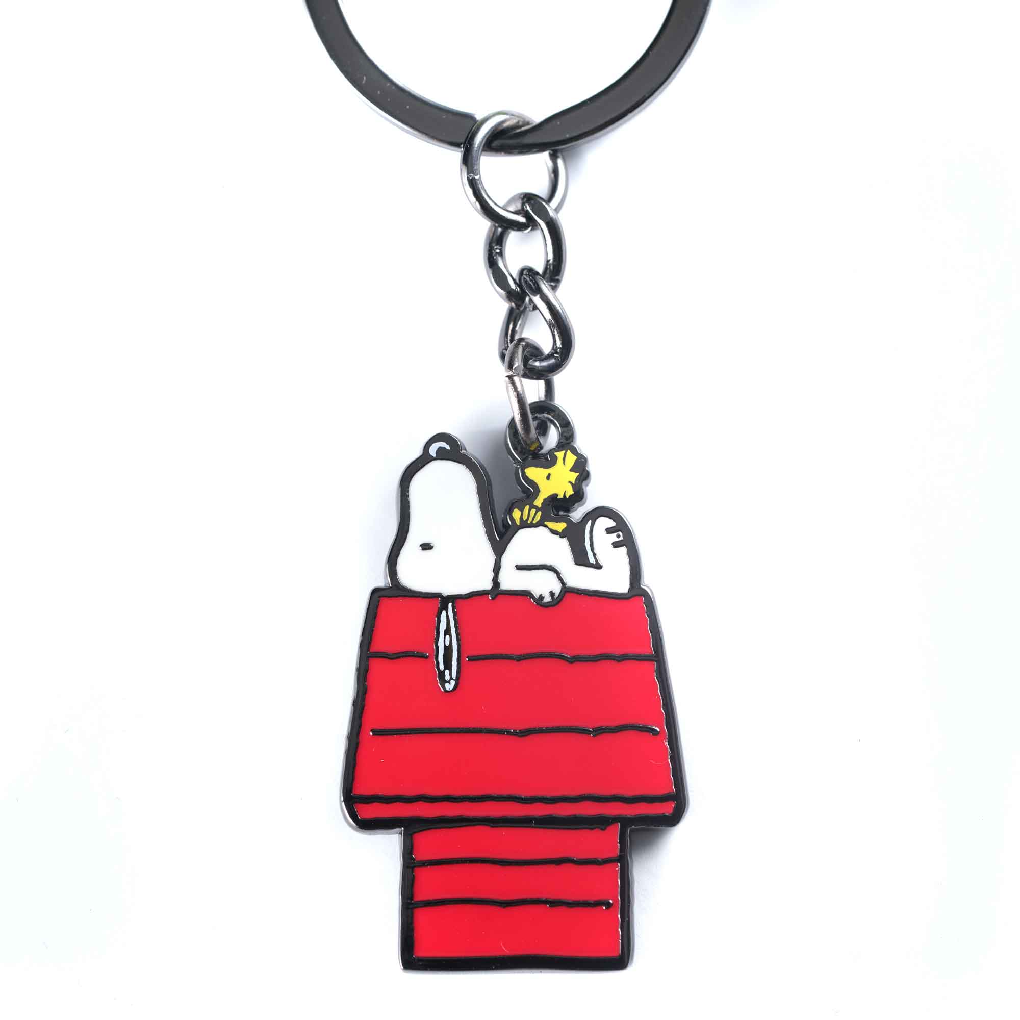 Snoopy & Woodstock House Keychain