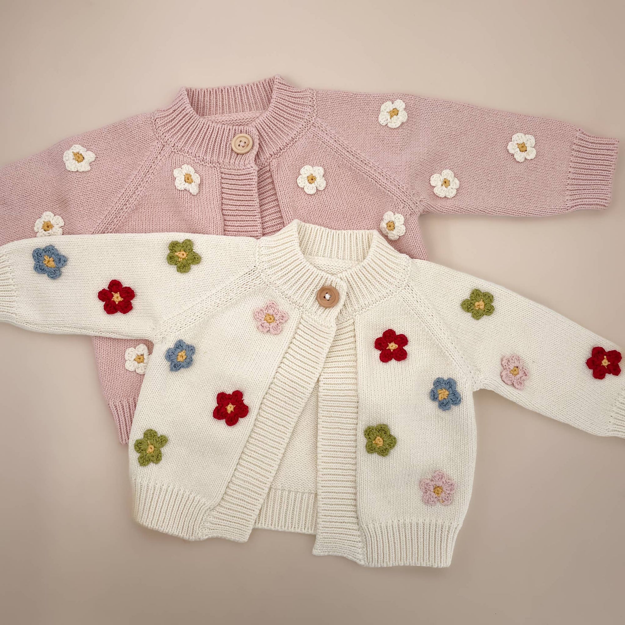 Kids Colorful Flower Cardigan