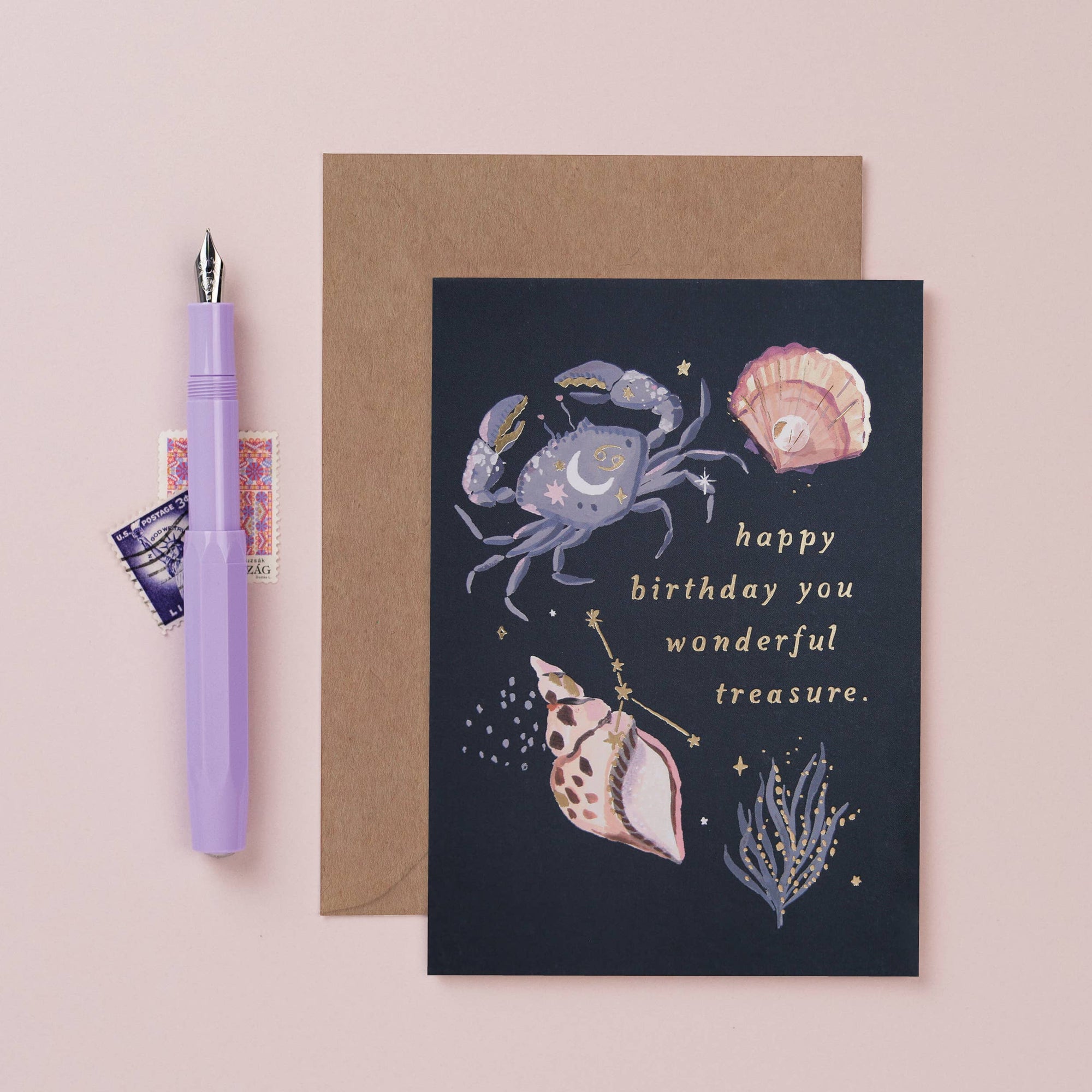 Treasure Zodiac Birthday Card