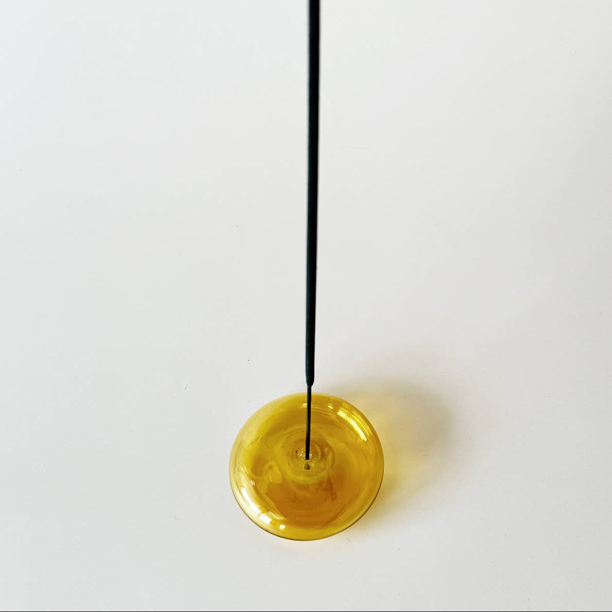 Bubble Incense Holder, Gold Glass