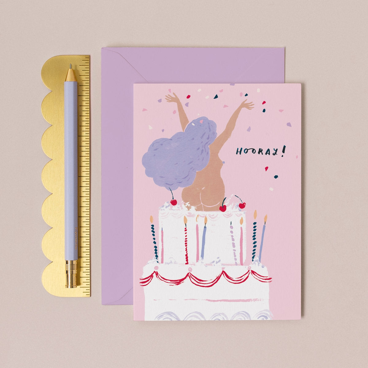 Hooray Birthday Cake Card