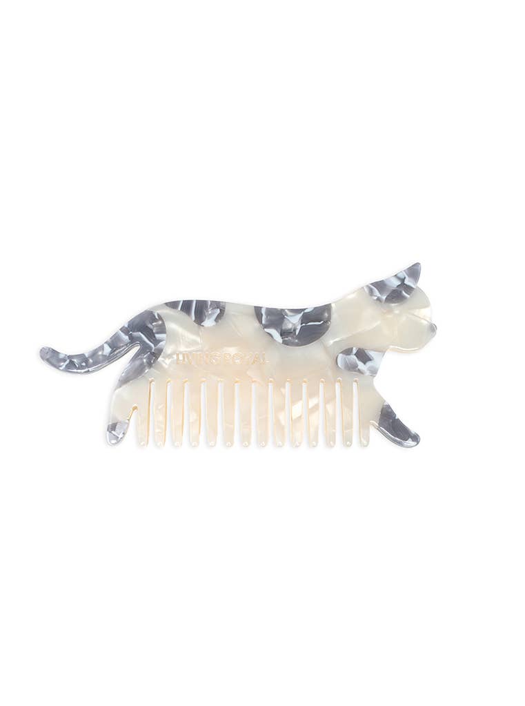 Wide-Tooth Mini Hair Comb, Kitty Cat