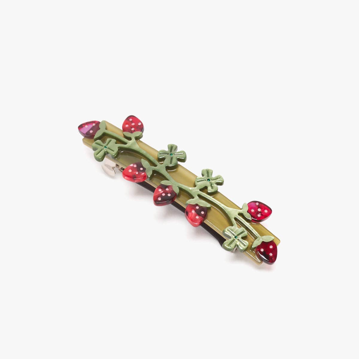 Wild Strawberry French Barrette Hair Clip