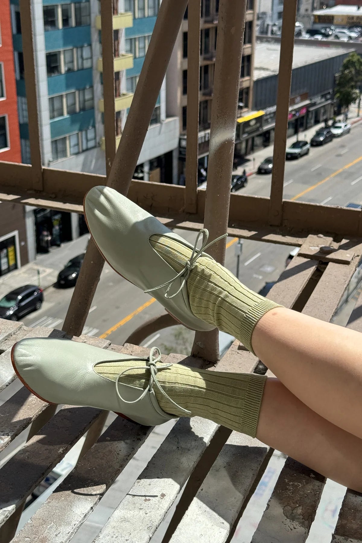 Her Socks, Avocado Ribbed