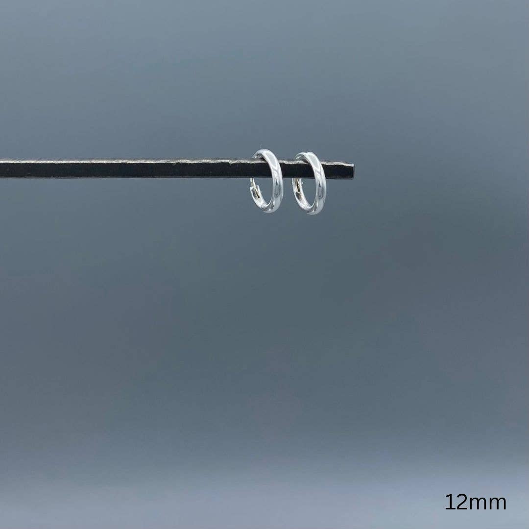 Sterling Silver Endless Hoops, 16mm