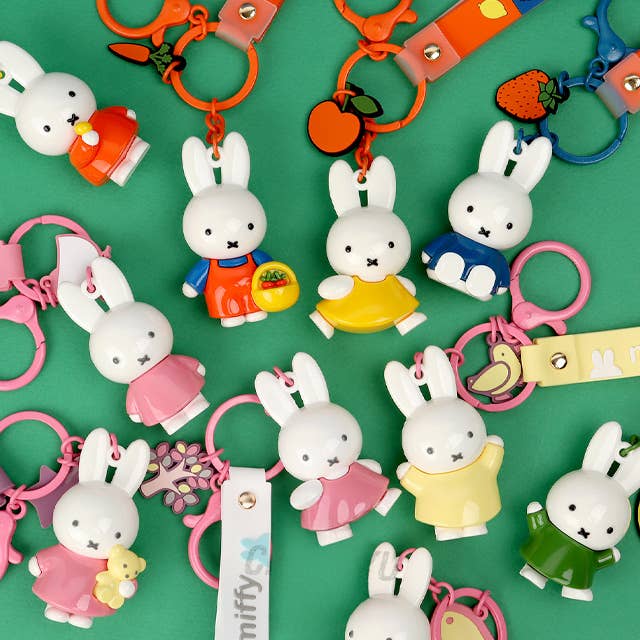 Miffy Figure Keyring & Charm – Pastel & Fruits
