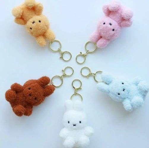 Fluffy Miffy Keychain, Orange