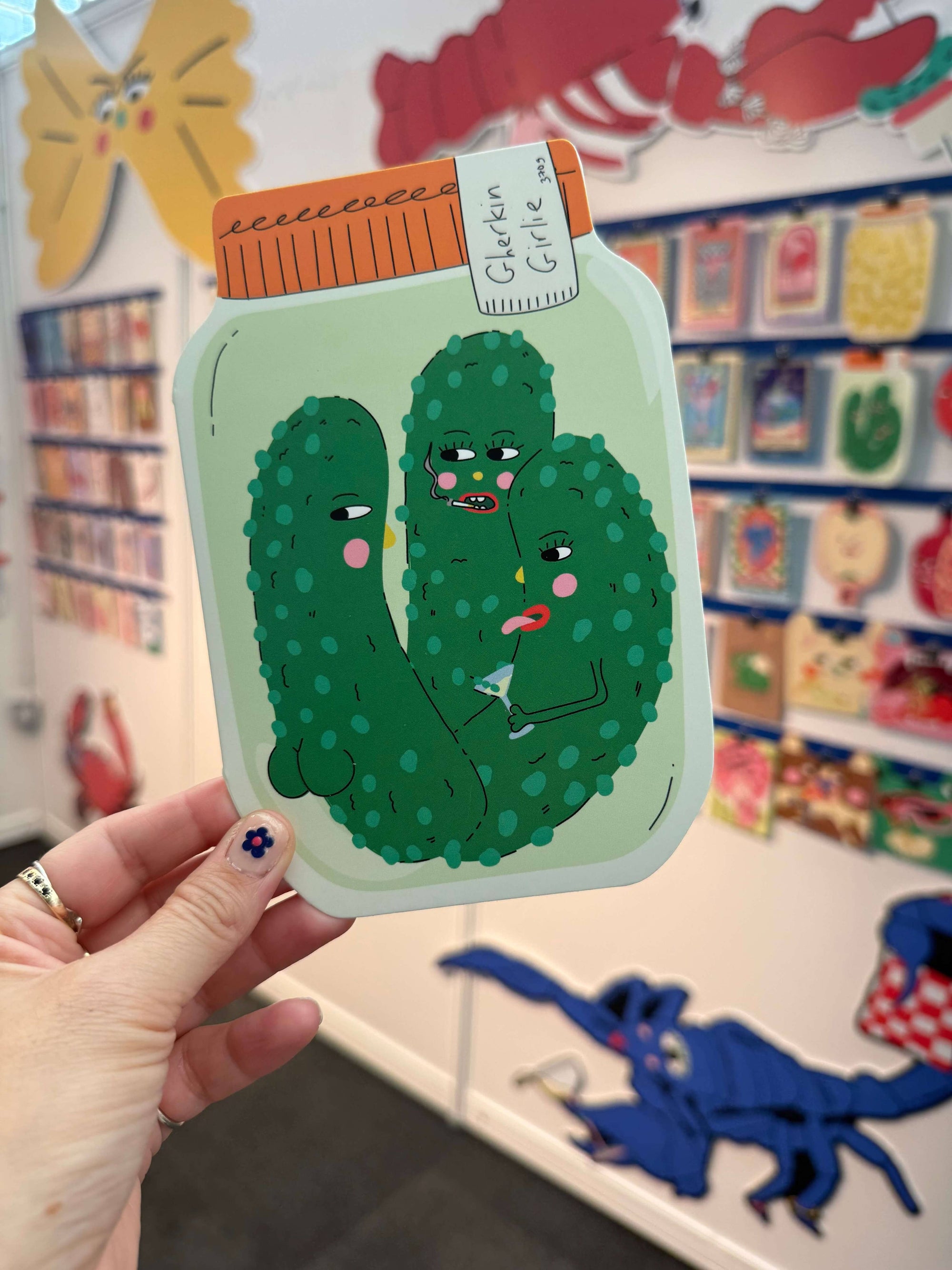 Gherkin Girlie Card