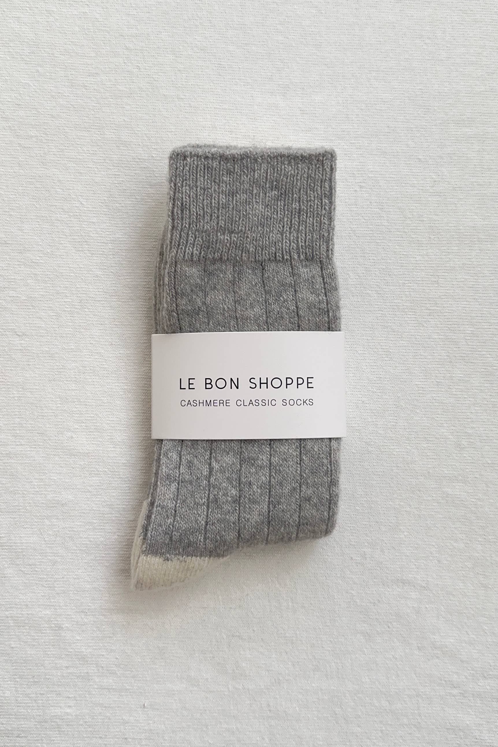 Classic Cashmere Socks, Grey Melange